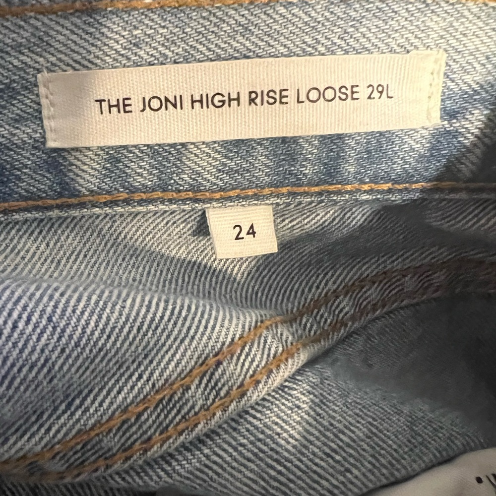 Denim Forum Jeans The Joni High Rise Loose 29L Women’s Sz 24 Organic Cotton - Picture 9 of 11